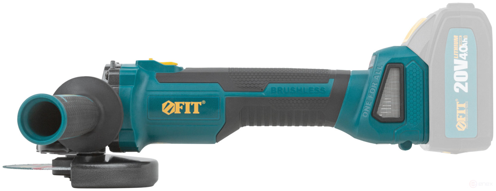 Angle grinder acc. 20 V; 3500/8500 rpm; ClC 125 mm; 1.7 kg; 2 rotation speeds; brushless, without battery; box.