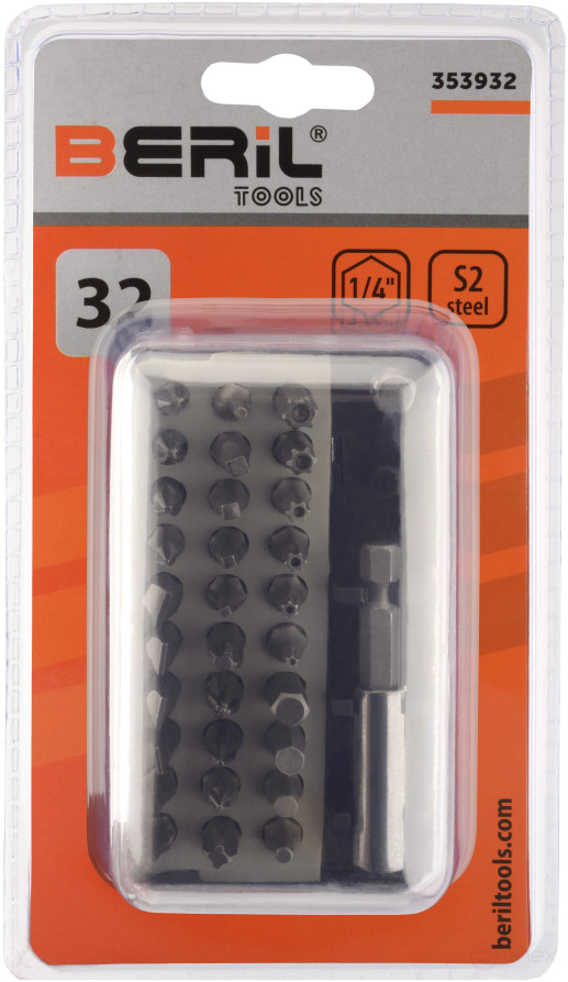 Набор насадок 32 предмет.с магнит.адаптером (пласт/ф) BERIL