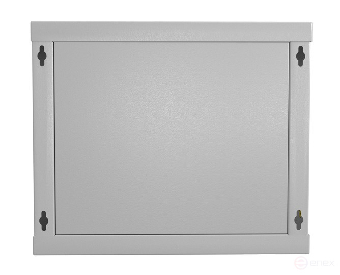 TWL-1266-SD-RAL7035 Wall cabinet 19-inch (19"), 12U, 650x600x600mm, metal perforated door, non-removable walls, 1 pair of profiles, color gray (RAL 7035) (assembled)