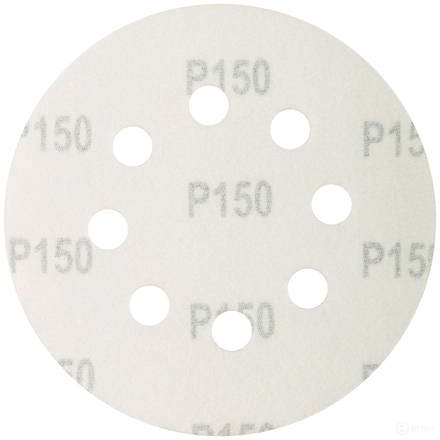 Grinding wheels with holes (Velcro), aluminum oxide, 125 mm, 5 pcs. P 150