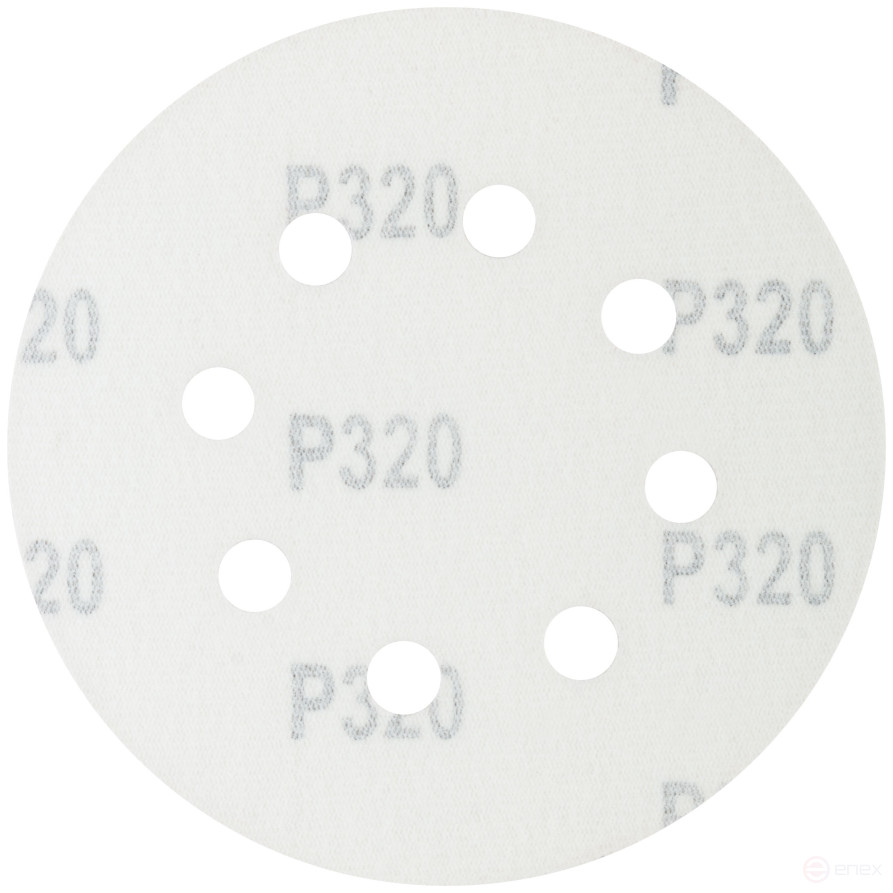 Grinding wheels with holes (Velcro), aluminum oxide, 125 mm, 5 pcs. P 320