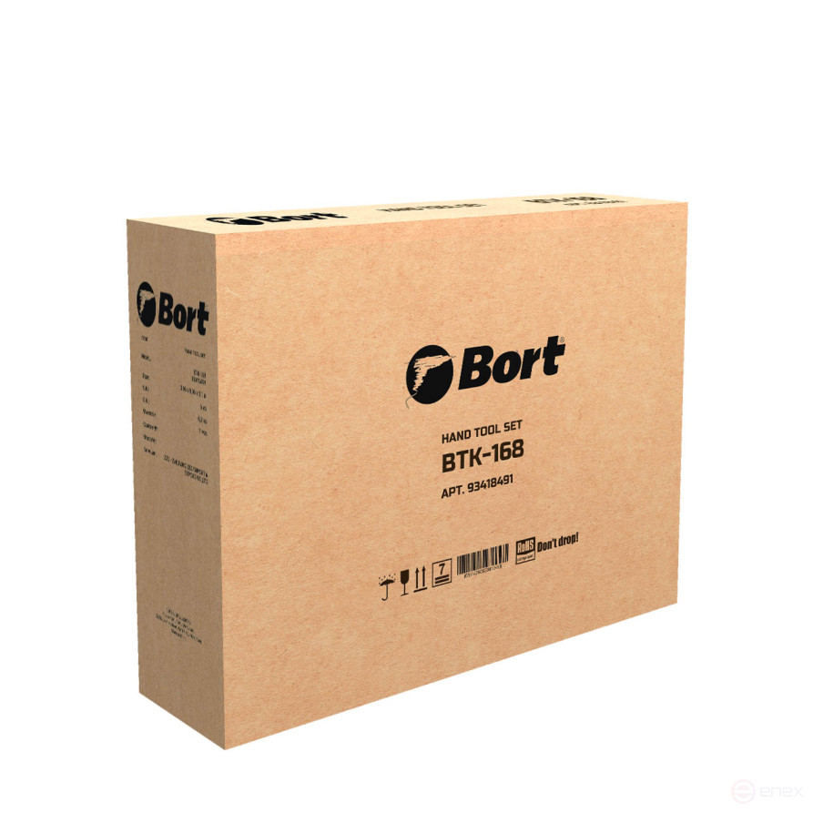 Набор ручного инструмента BORT BTK-168