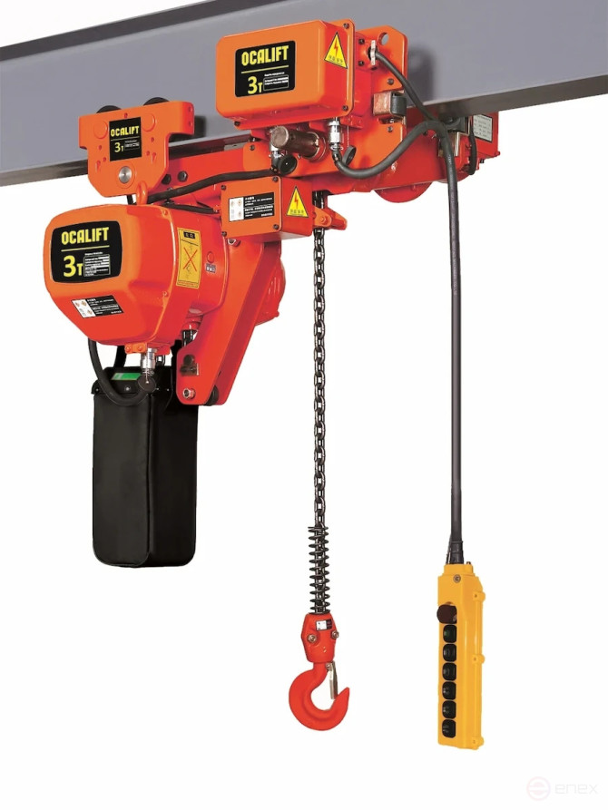 Таль электрическая цепная УСВ OCALIFT 03-01LHS 3 т 6 м 380в передвижная