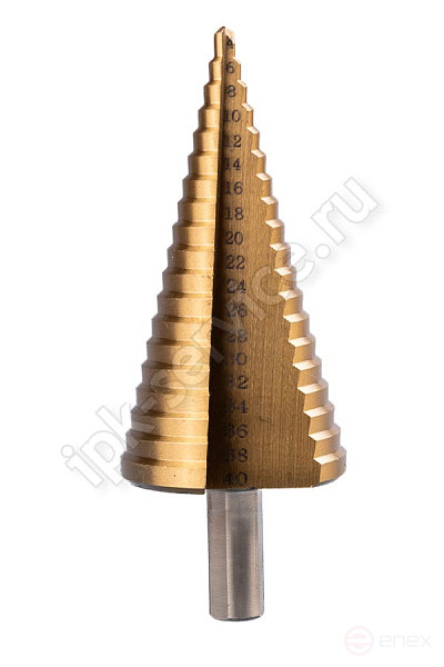 Step drill bit f4-40 mm, pitch 2 mm TIN (Suspension/Blister IPK)