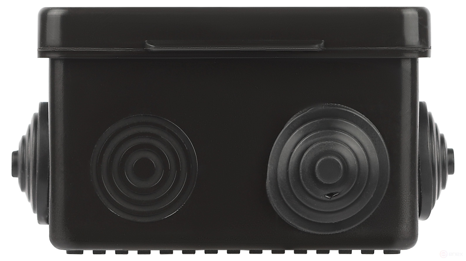 Soldering box ERA KOR-80-80-50- 7g-B open installation black 80x80x50mm with 7 vx hermetic leads. IP54