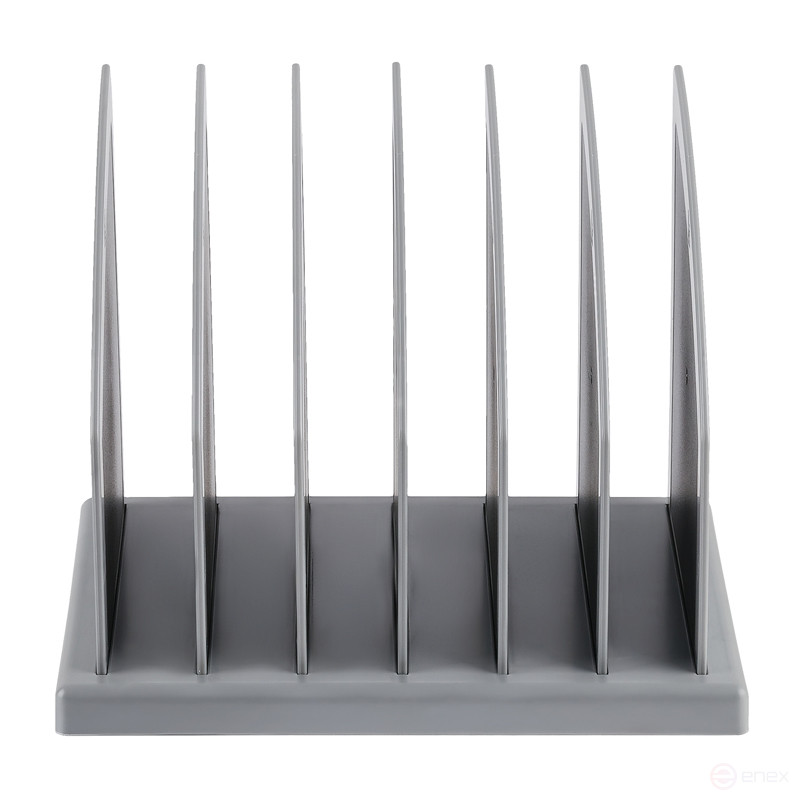 Stand for magazines and papers STAMM, prefabricated, 6 compartments, grey