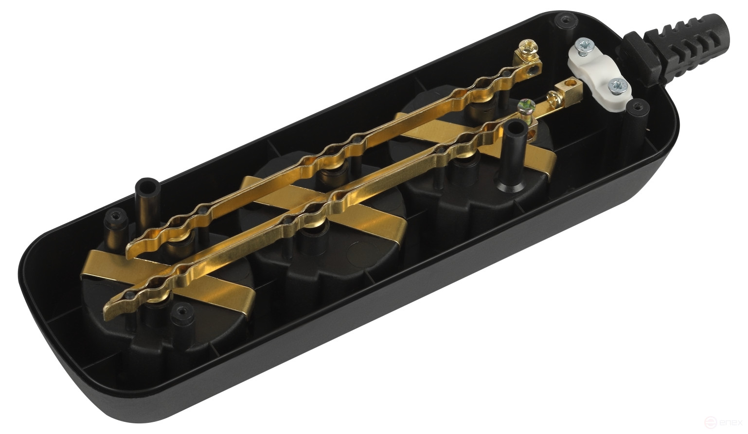 Block ERA KX-3e-B 3 sockets with earthing black