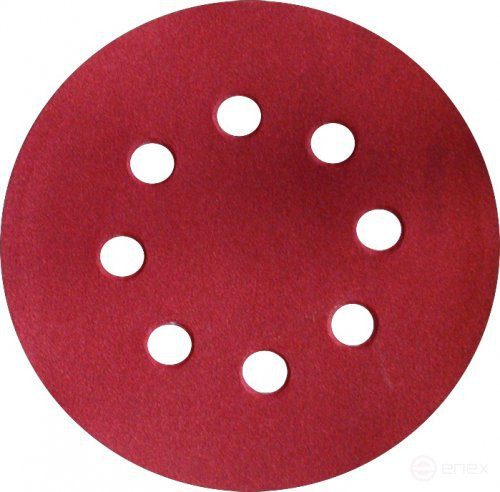 Шлифкруги Ф125 мм, К180, на липучей основе с отверстиями, 5 штук, для дерева и металла