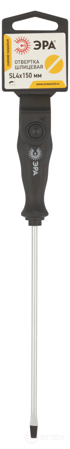 150SL4 Отвертка ЭРА SL 4х150 мм шлицевая двухкомпонентная рукоятка