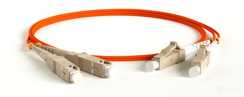 FC-D2-50-LC/PR-SC/PR-H-1M-LSZH-OR Patch cord fiber optic (cord) MM 50/125, LC-SC, 2.0 mm, duplex, LSZH, 1 m