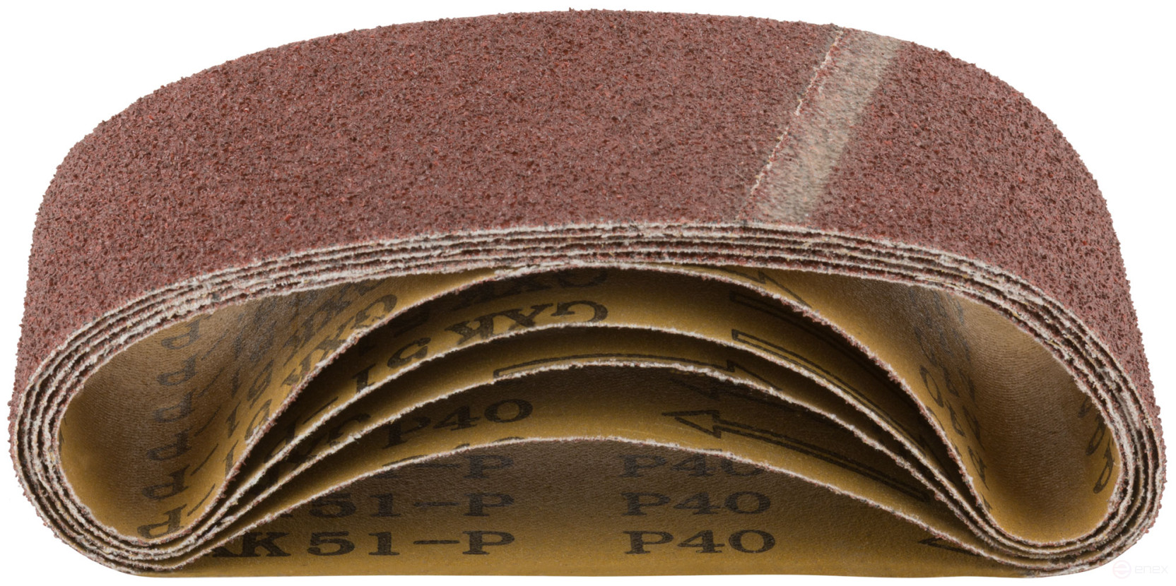 Ленты шлифовальные бесконечные, водостойкие, на тканевой основе, 5 шт., 75х457 мм Р 40