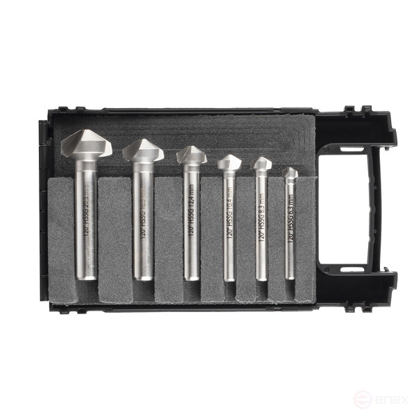 Set of countersinks in a case 6.3-20.5 mm 120° HSS 6 pieces