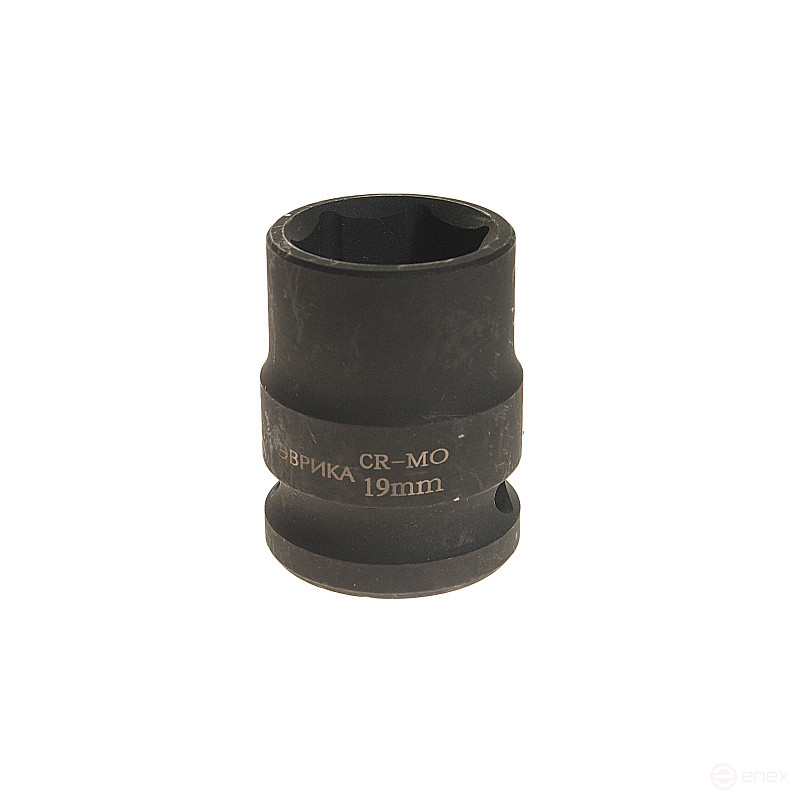 Головка торцевая 19мм 1/2" 6-гранная ударная L=40мм ЭВРИКА ER-95712 1/96