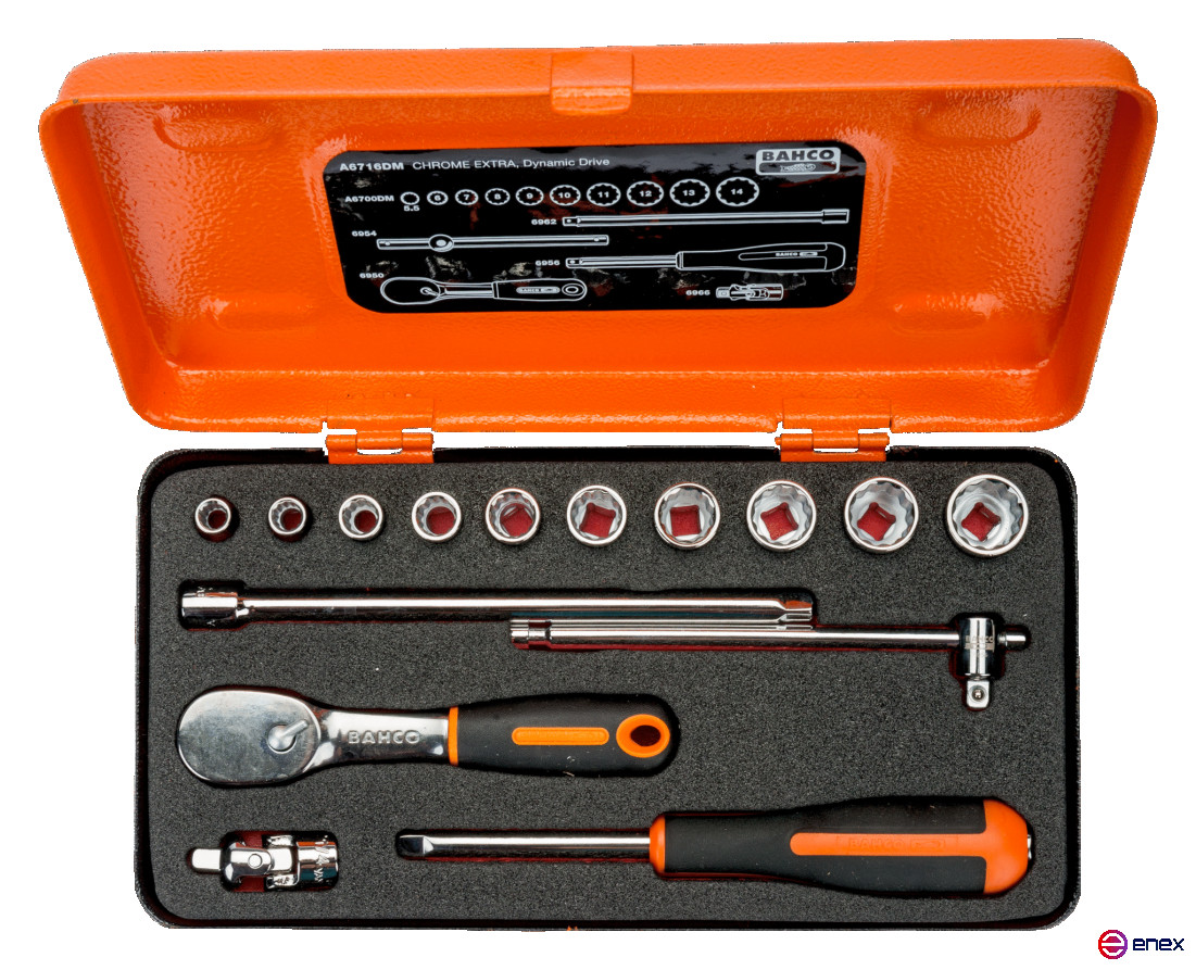 1/4" Socket Head Set, 15pcs A6716DM