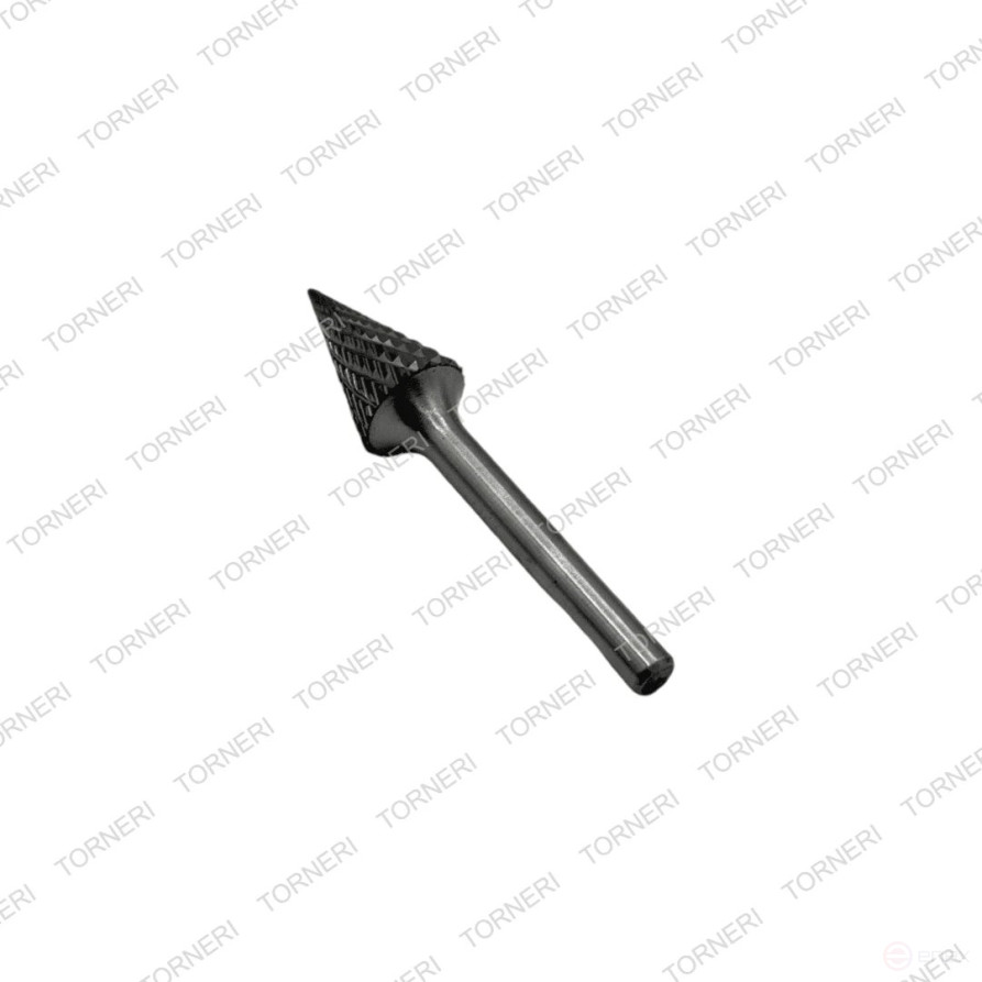 Борфреза твердосплавная тип M162506 (коническая с заостренным концом), 16.0 мм, хвостовик 6 мм, двойная насечка TORNERI Т018445