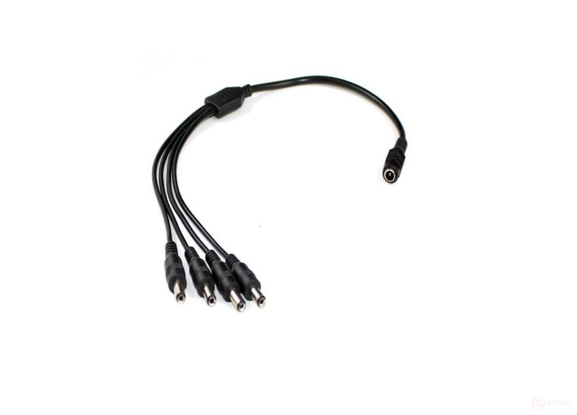 DC 1 to 4 Power splitter 1 to 4 (plug 2.1 x 5.5) length 40 cm RIPO (package includes 1 pc.)