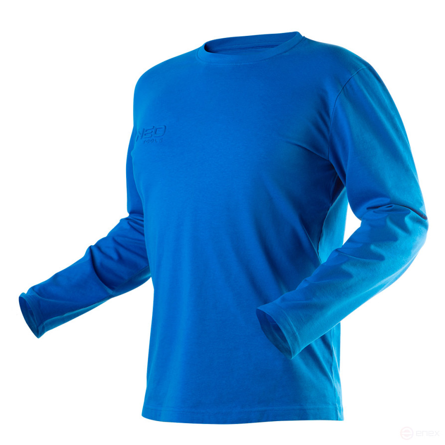 Long sleeve T-shirt, working, color blue, size XXL