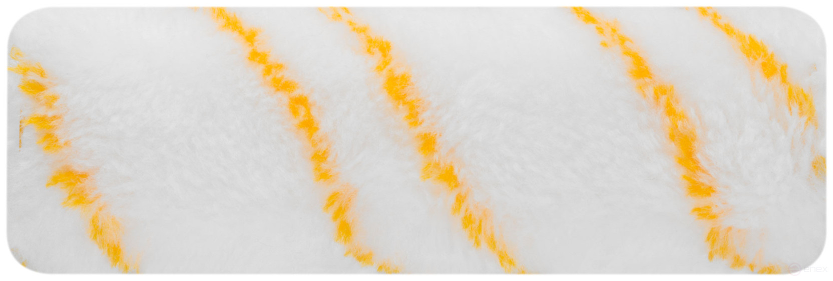 Ролик сменный полиакриловый белый с желтой полосой "миди", диам. 30/54 мм; ворс 12 мм, 150 мм