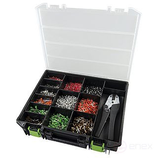 Набор конечных гильз, цветовая серия II, с клещами 210842