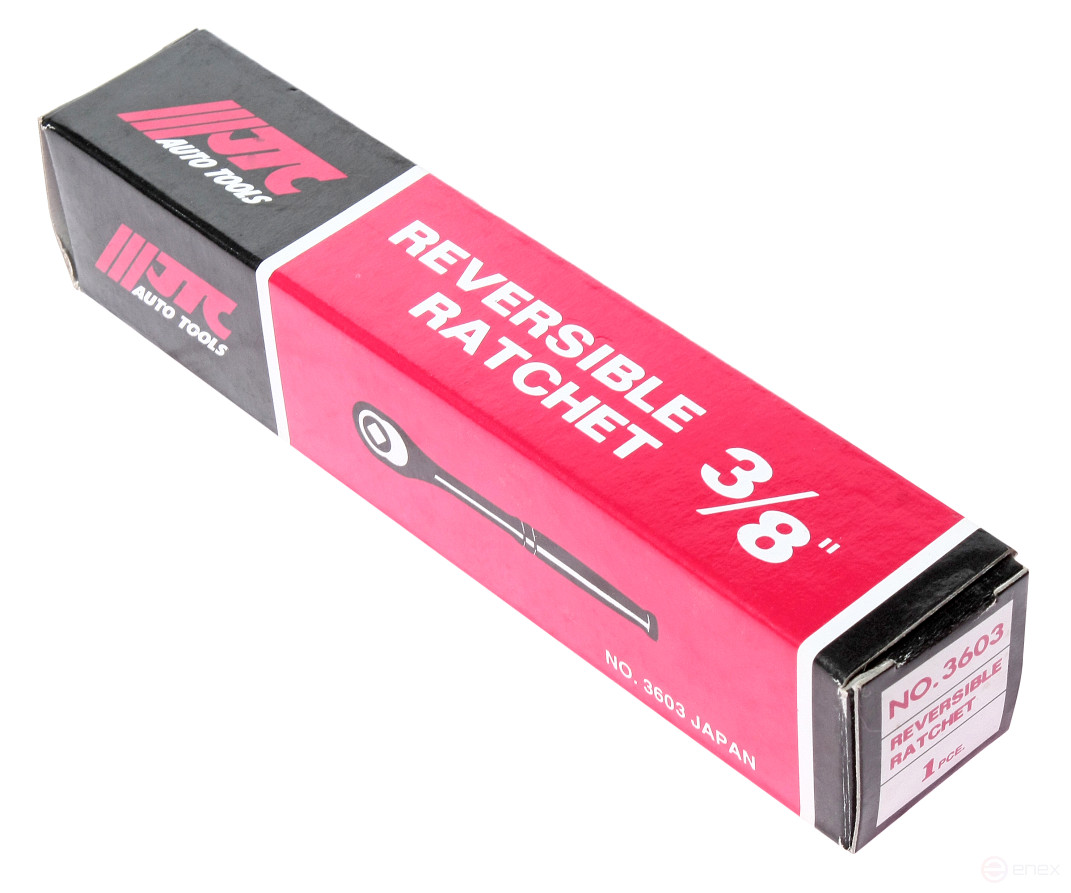 Трещотка 3/8 36-зубцовая с металлической рукояткой, длина 182мм JTC /1/50