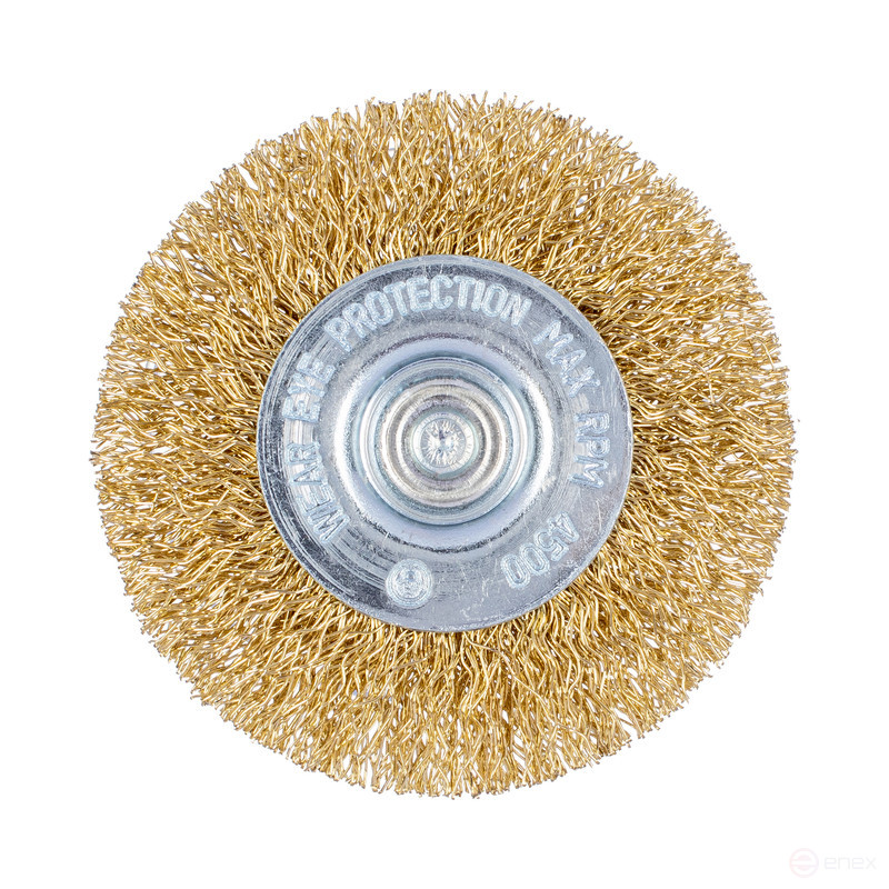 Brush 843 disc., corrugated BRASS for drills xb 6 mm D50 mm BS 0.3 pack. 1/50/150