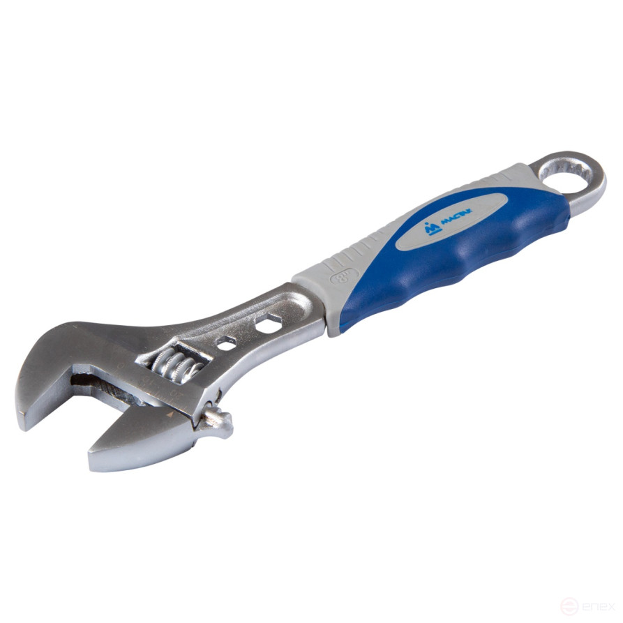 Adjustable wrench 200 x 25 mm, ergonomic handle MASTAK 020-11200H