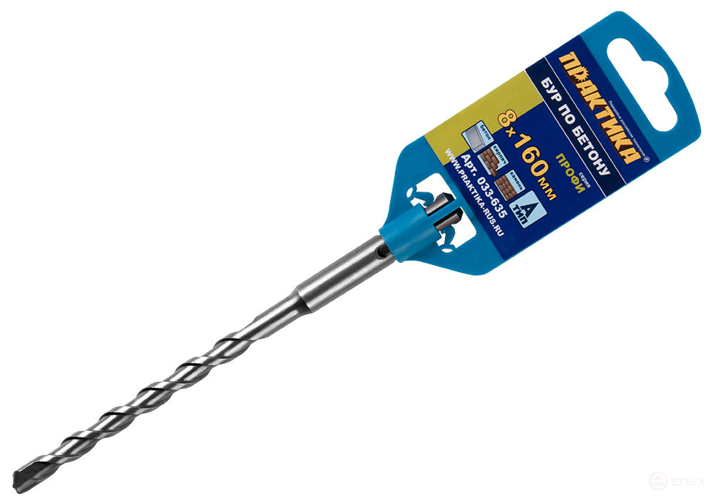 Drill bit SDS-plus PRACTICE 8 x 100/160 mm "Profi" series for concrete (033-635)