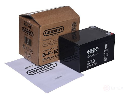 Аккумулятор для ИБП Gelbert 6-F-12 (12V12A/H C20)