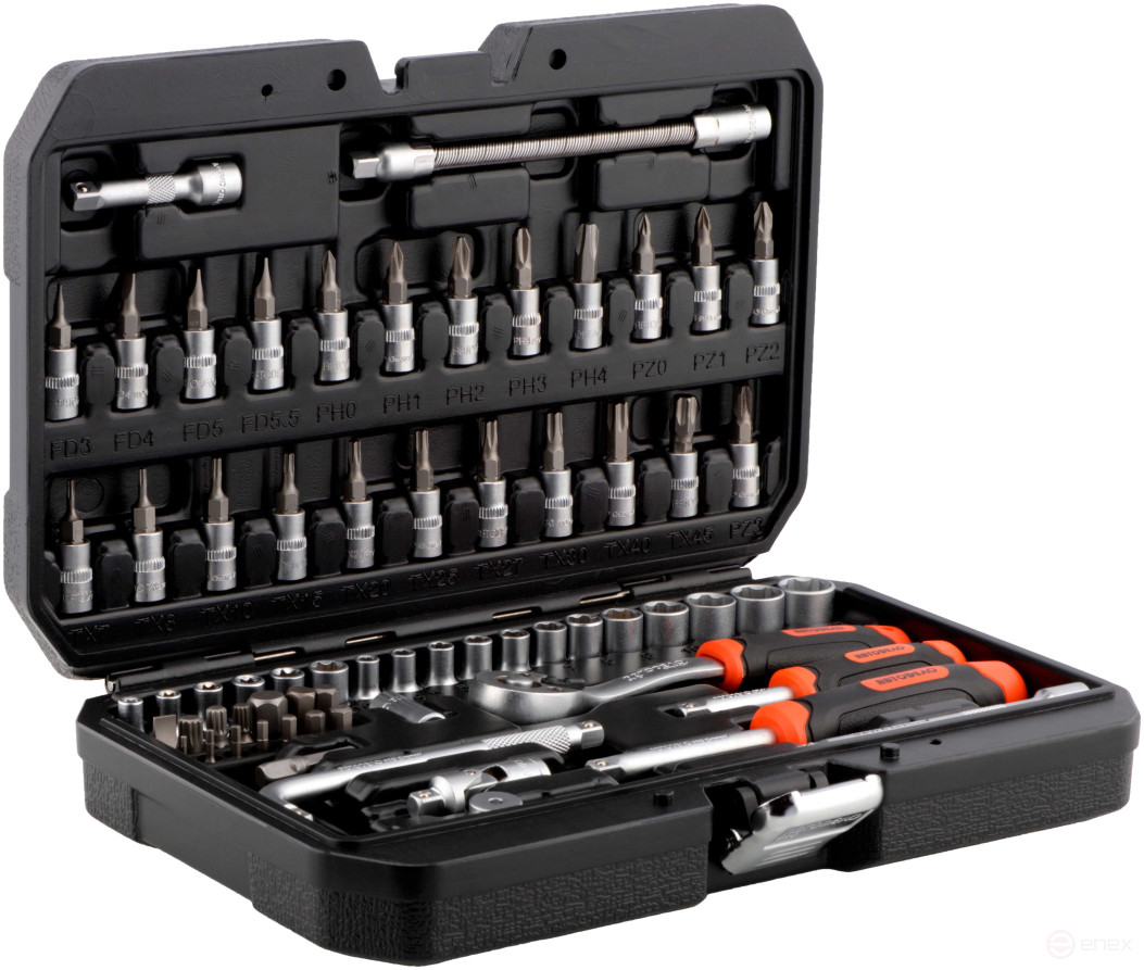 Набор головок торцевых 66пр. 1/4"DR АвтоDело PRO (39866)