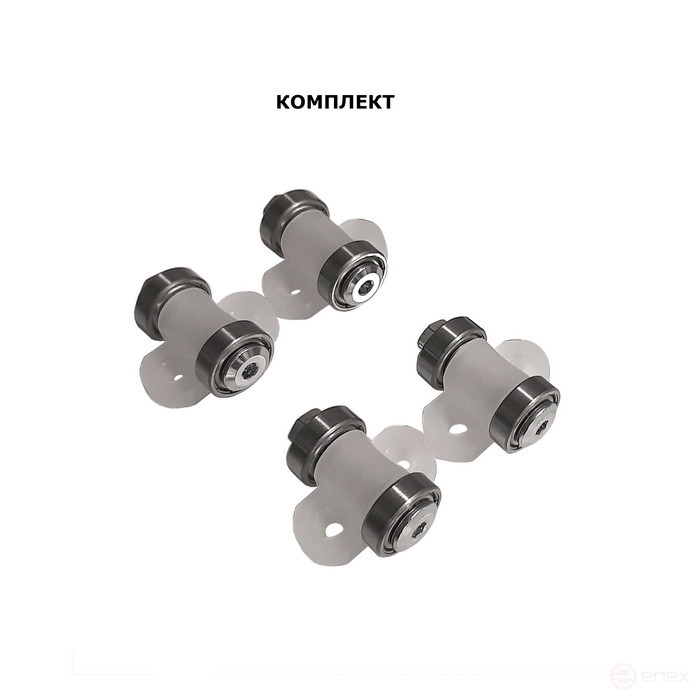 Double bearing support rollers (4 pcs) for linear movement, height 19.5 mm