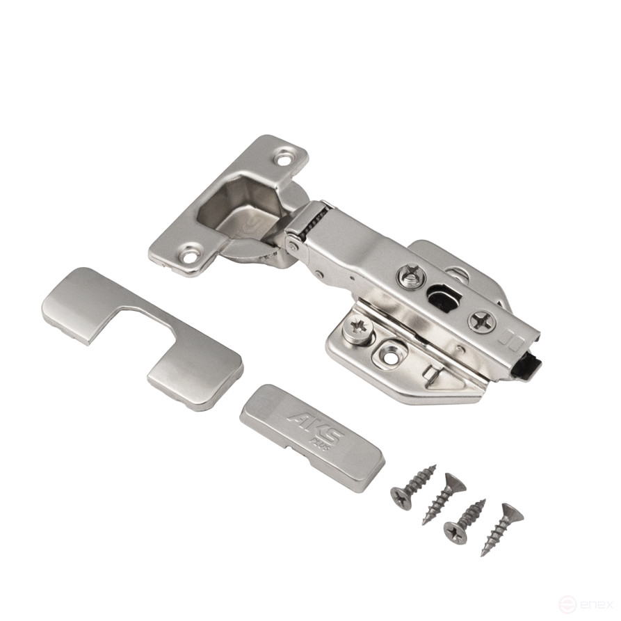 Overhead hinge with door closer 48mm h3 clip-on AKS PLUS 3D (self-tapping screws, plugs)