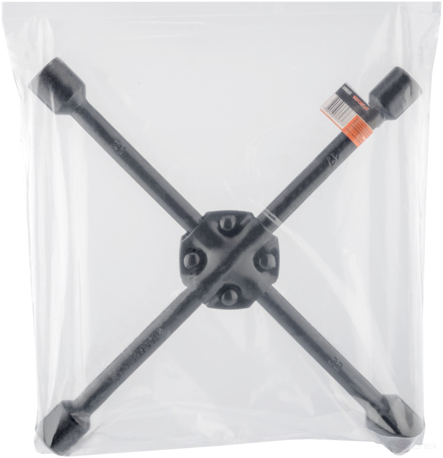 Ключ баллонный-крест (17*19*21*22)(черн.лак,усиленный)(АвтоDело) 30817