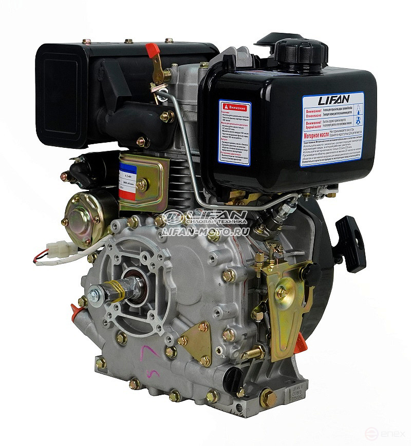 Двигатель Lifan Diesel 178FD, вал 25мм, катушка 6 Ампер
