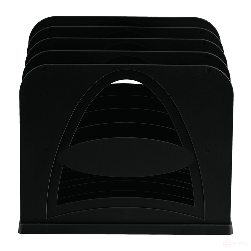 Лоток-сортер вертикальный СТАММ, сборный, 4 отделения, черный