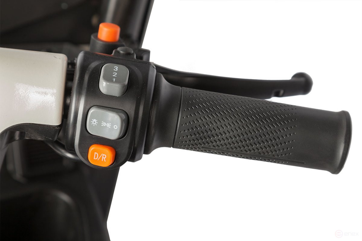 Electric tricycle Rutrike Gelbert Sarin 48V/60V 1000W, brown and white