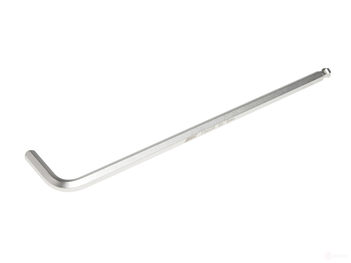 Ключ шестигранный Г-образный экстрадлинный с шаром H6, длина 180мм JTC