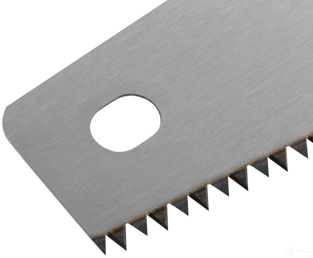 Wood hacksaw, large red-hot tooth 5 TPI, 2D sharpening, plastic rubberized handle 500 mm