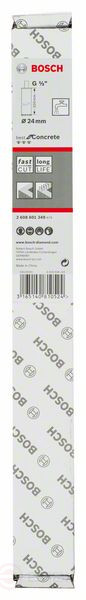 Алмазная сверлильная коронка для мокрого сверления G 1/2 Best for Concrete 24 мм, 300 мм, кольцо, 10 мм