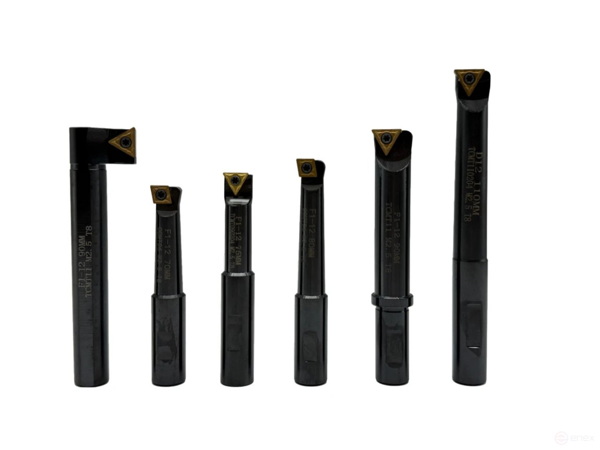 A set of 6 cutters. with fur. fastening of t/c plates to boring heads f 50 mm (F1-12 mm) TORNERI T024145