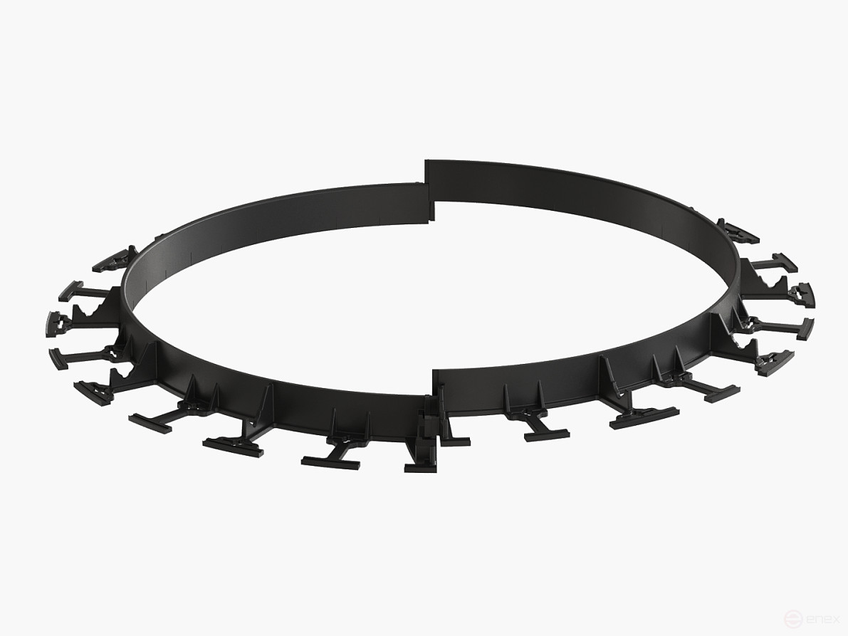 Garden curb 1000 mm height 78 mm black 1 piece
