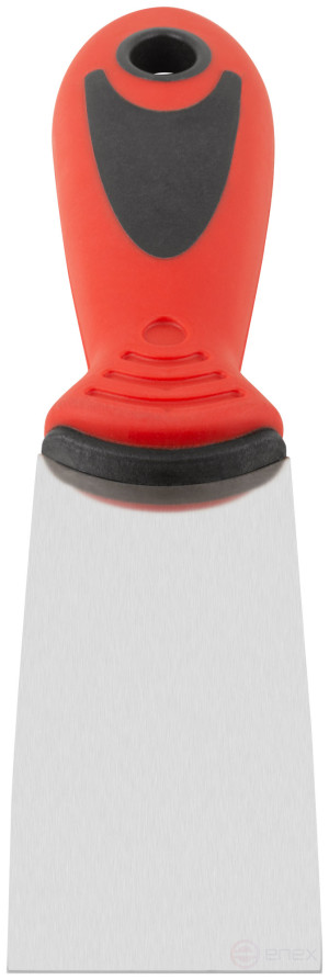 Spatula, stainless steelsteel, rubberized handle 40 mm