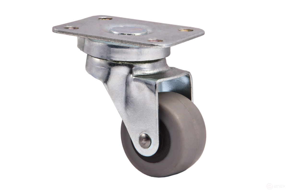 Wheel meb. d40 h58 with a platform with a cut.rim, grey AKS