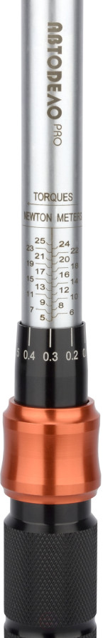 Ключ динамометр. предельный правая-левая резьба 1/4" (5-25Nм; 280mm) АвтоDело PRO 40342