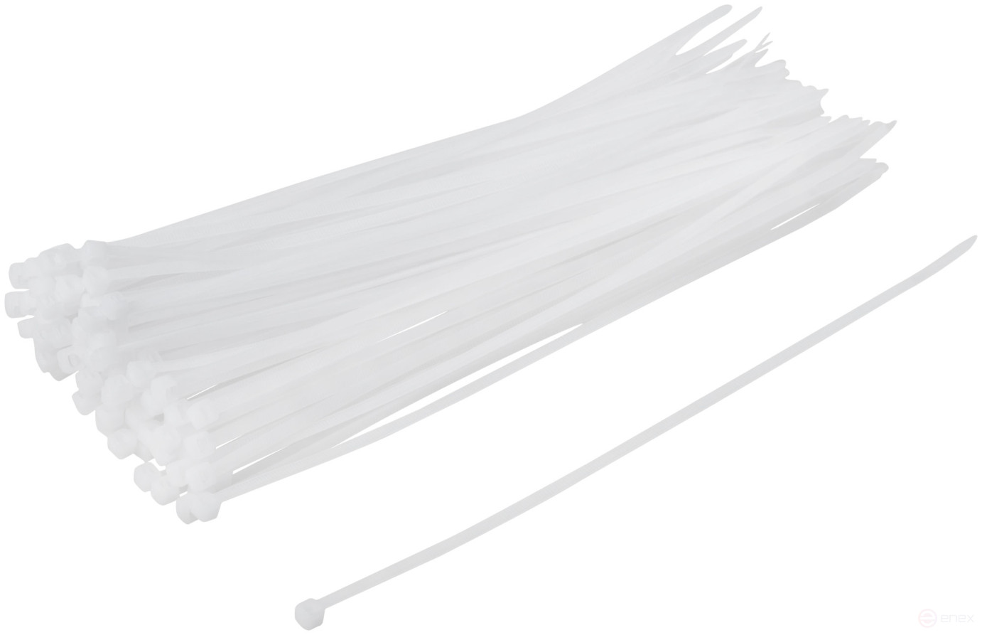 Хомуты нейлоновые для проводов, белые 100 шт., 3,6х250 мм