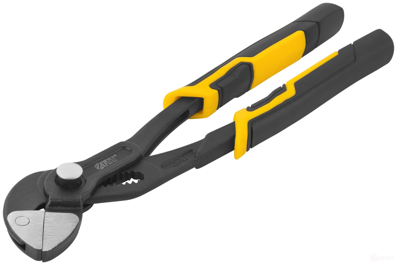 CrV adjustable pliers, quick adjustment, flat jaws without notches, Profi 250 mm (38/38 mm)