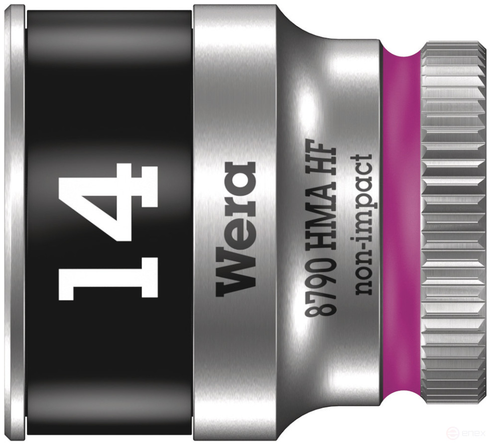 8790 HMA HF Zyklop Головка торцевая шестигранная, DR 1/4", с функцией фиксации крепежа, 14 x 23 мм