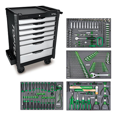 Tool cart 7 boxes with a set of tools 213 items TOPTUL GE-21351