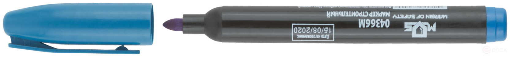 Permanent construction marker, blue