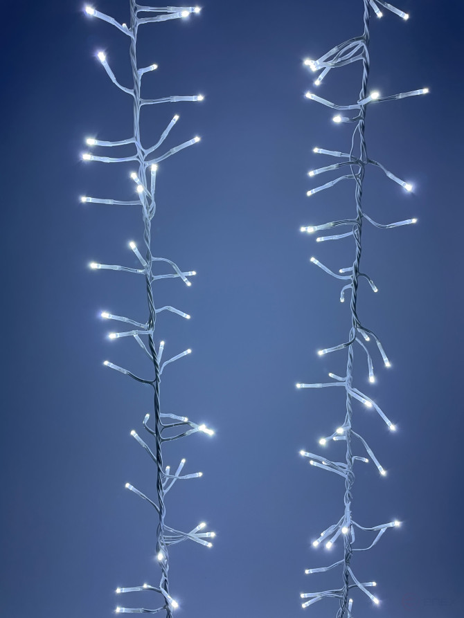 LED Christmas Garland ERA ENIN - WC Tinsel 3.9m White Wire Cold Light