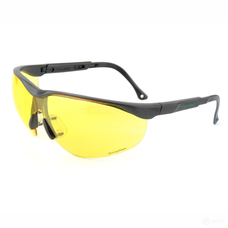 Safety glasses open O85 ARCTIC StrongGlass (2-1.2 pcs) amber color, 30 pcs.